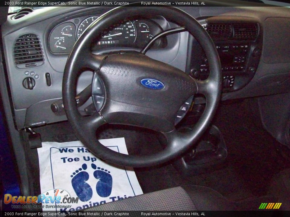 2003 Ford Ranger Edge SuperCab Sonic Blue Metallic / Dark Graphite Photo #14