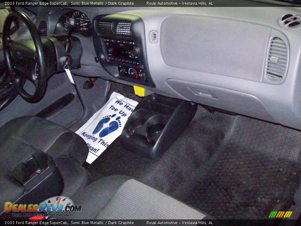 2003 Ford Ranger Edge SuperCab Sonic Blue Metallic / Dark Graphite Photo #23