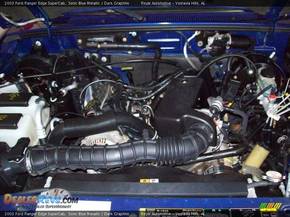 2003 Ford Ranger Edge SuperCab Sonic Blue Metallic / Dark Graphite Photo #24