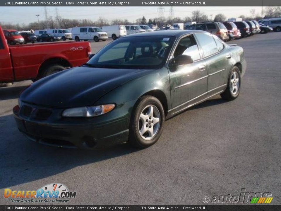 2001 Pontiac Grand Prix SE Sedan Dark Forest Green Metallic / Graphite Photo #1