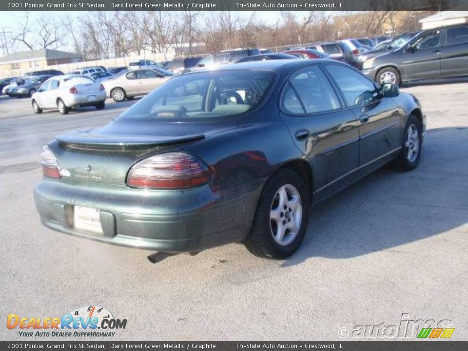 2001 Pontiac Grand Prix SE Sedan Dark Forest Green Metallic / Graphite Photo #8