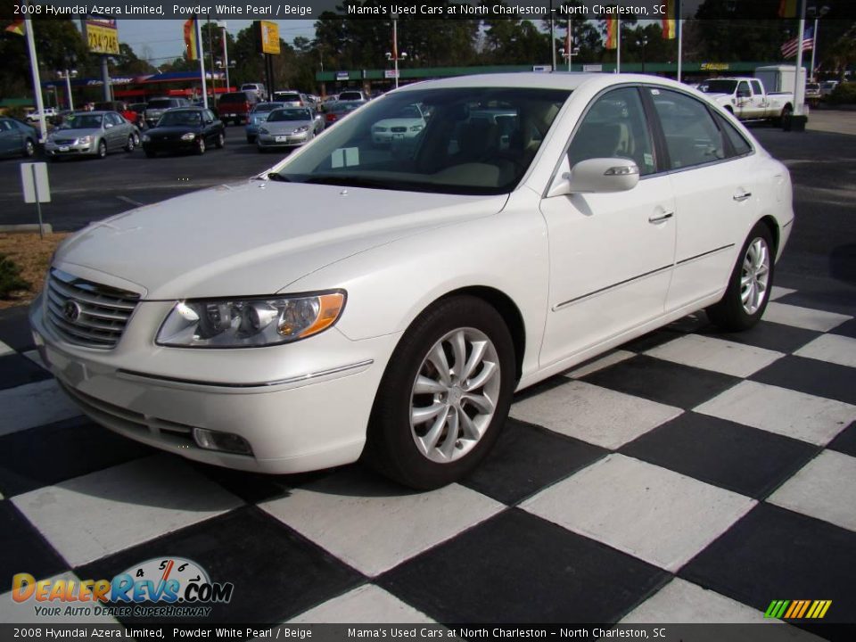2008 Hyundai Azera Limited Powder White Pearl / Beige Photo #3