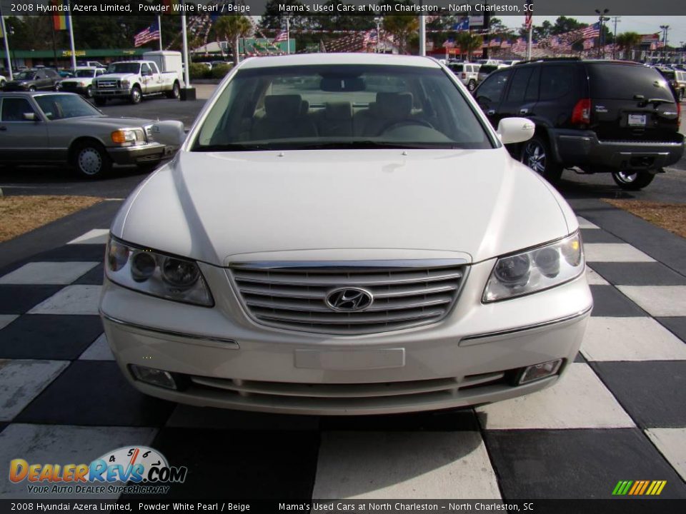 2008 Hyundai Azera Limited Powder White Pearl / Beige Photo #4