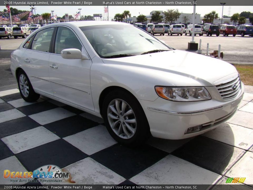 2008 Hyundai Azera Limited Powder White Pearl / Beige Photo #5