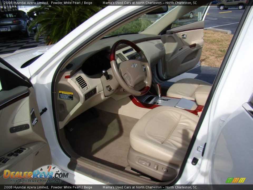 2008 Hyundai Azera Limited Powder White Pearl / Beige Photo #10