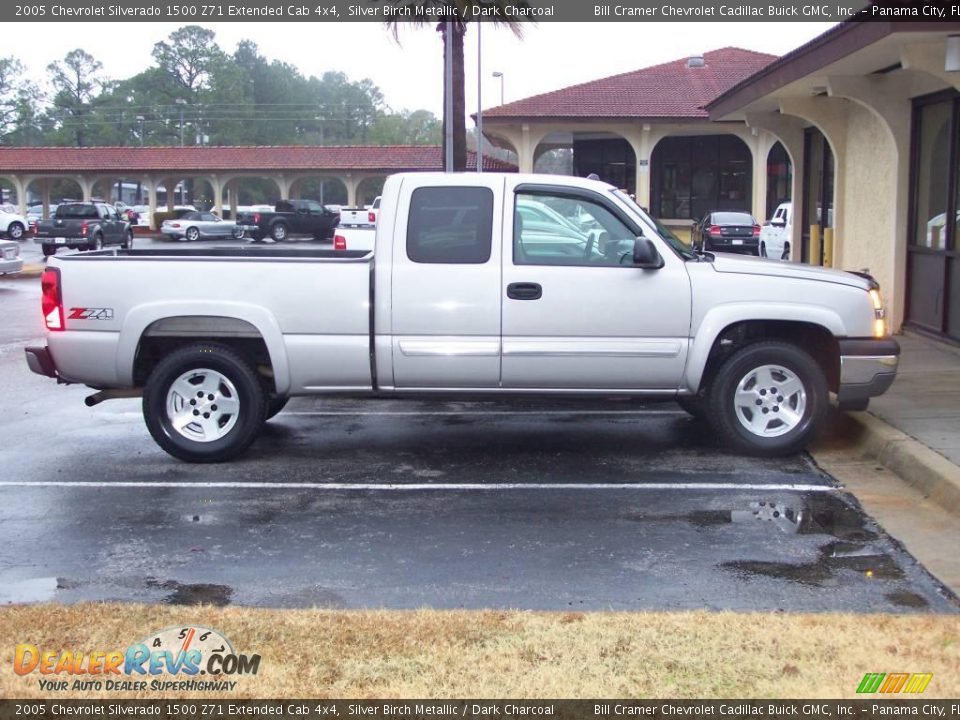 2005 Chevrolet Silverado 1500 Z71 Extended Cab 4x4 Silver Birch Metallic / Dark Charcoal Photo #1