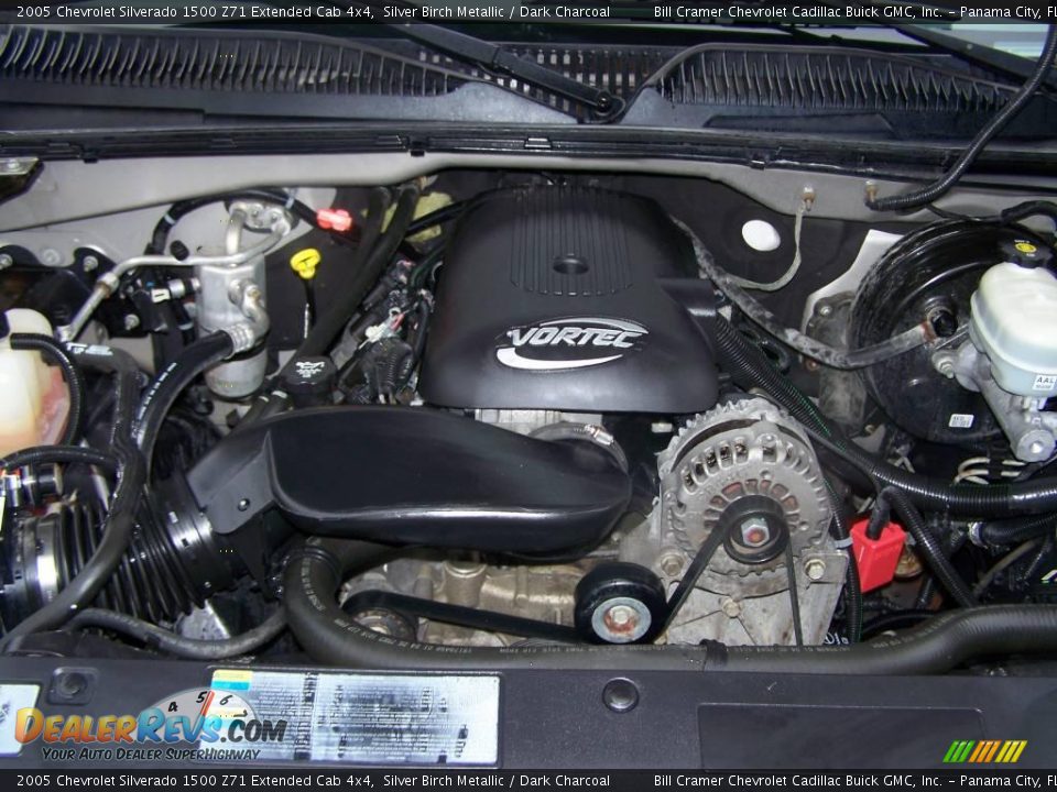 2005 Chevrolet Silverado 1500 Z71 Extended Cab 4x4 Silver Birch Metallic / Dark Charcoal Photo #13