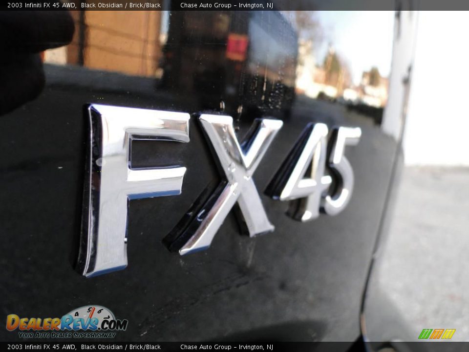 2003 Infiniti FX 45 AWD Black Obsidian / Brick/Black Photo #10