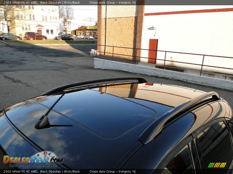 2003 Infiniti FX 45 AWD Black Obsidian / Brick/Black Photo #12