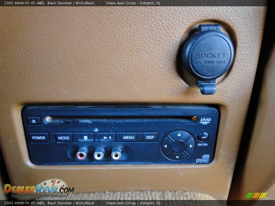 2003 Infiniti FX 45 AWD Black Obsidian / Brick/Black Photo #31