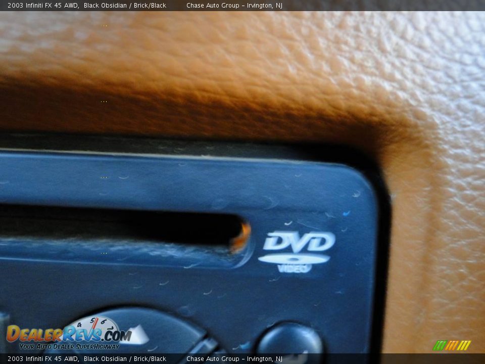 2003 Infiniti FX 45 AWD Black Obsidian / Brick/Black Photo #32