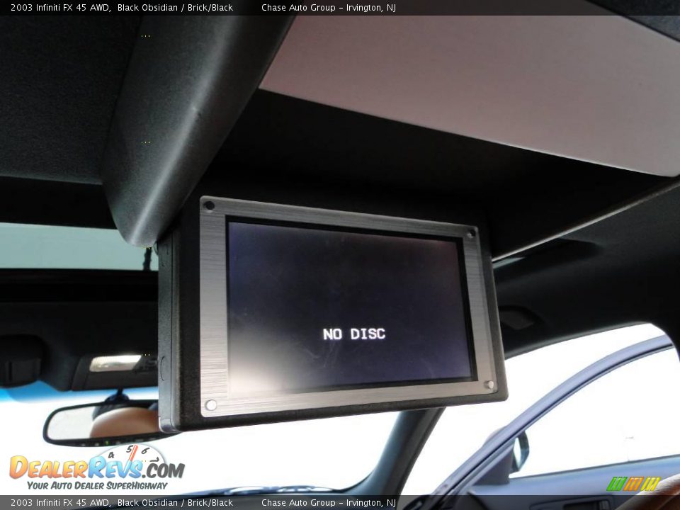 2003 Infiniti FX 45 AWD Black Obsidian / Brick/Black Photo #33