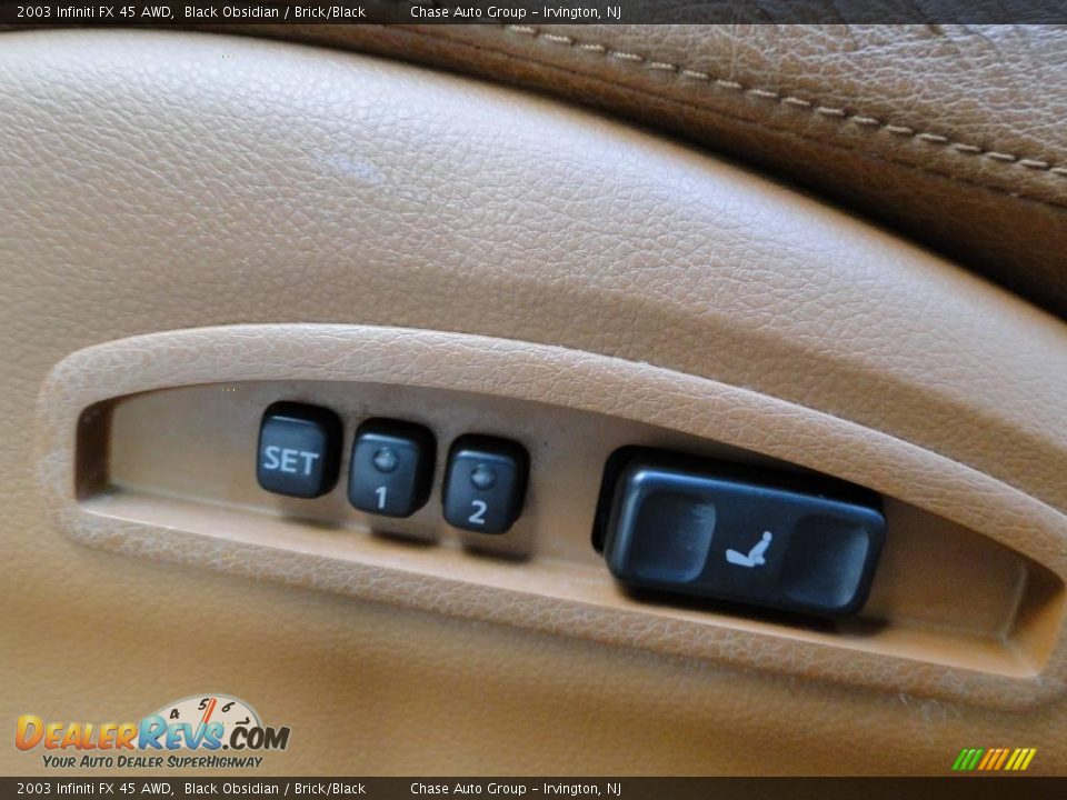 2003 Infiniti FX 45 AWD Black Obsidian / Brick/Black Photo #34
