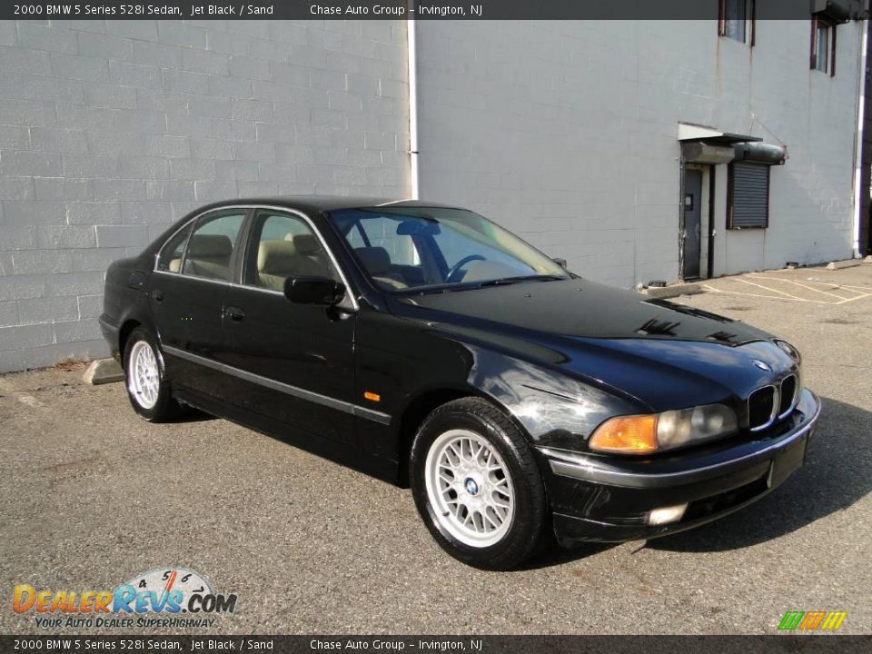 2000 BMW 5 Series 528i Sedan Jet Black / Sand Photo #5