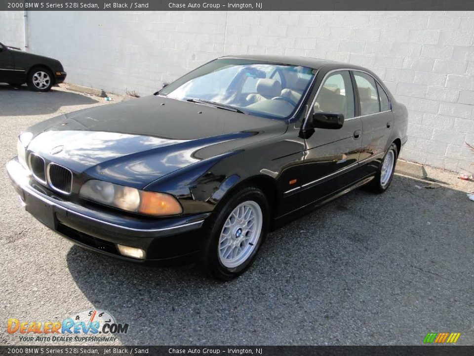 2000 BMW 5 Series 528i Sedan Jet Black / Sand Photo #6