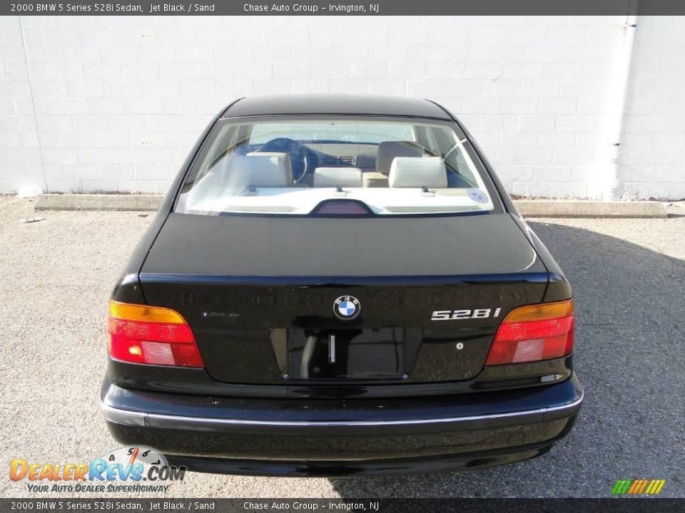 2000 BMW 5 Series 528i Sedan Jet Black / Sand Photo #7