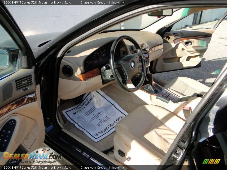 2000 BMW 5 Series 528i Sedan Jet Black / Sand Photo #22