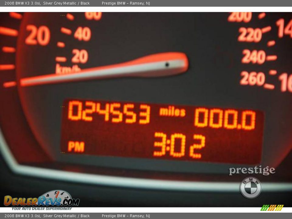 2008 BMW X3 3.0si Silver Grey Metallic / Black Photo #11