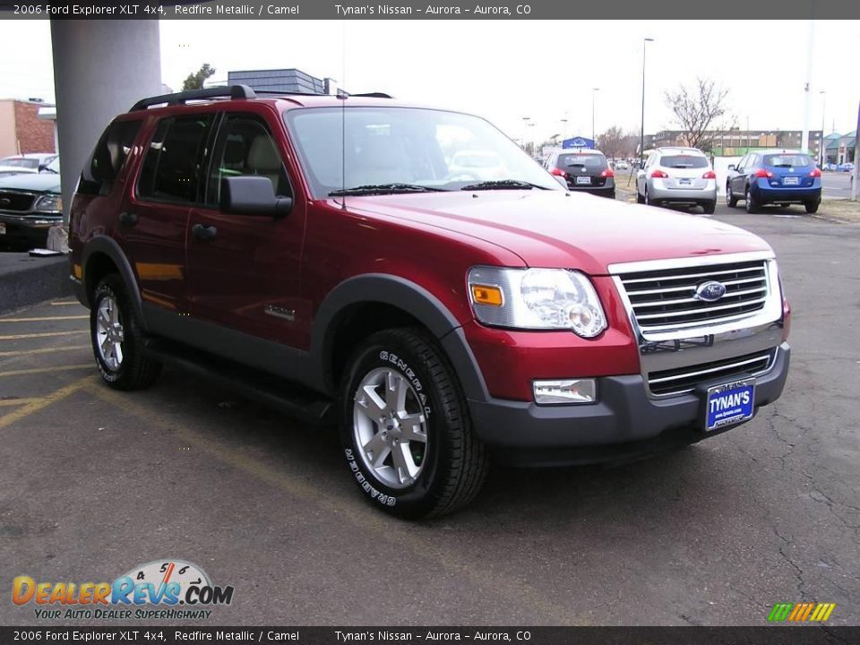 2006 Ford Explorer XLT 4x4 Redfire Metallic / Camel Photo #3