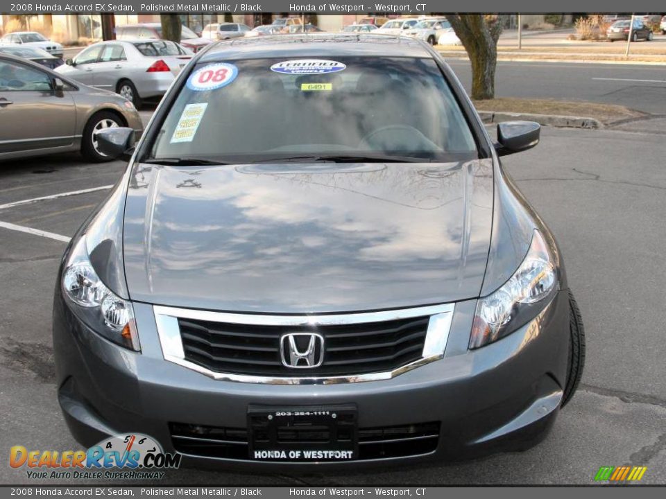 2008 Honda Accord EX Sedan Polished Metal Metallic / Black Photo #2