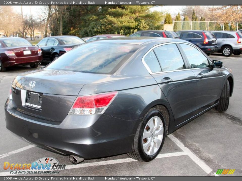 2008 Honda Accord EX Sedan Polished Metal Metallic / Black Photo #5