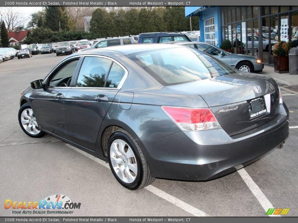 2008 Honda Accord EX Sedan Polished Metal Metallic / Black Photo #8