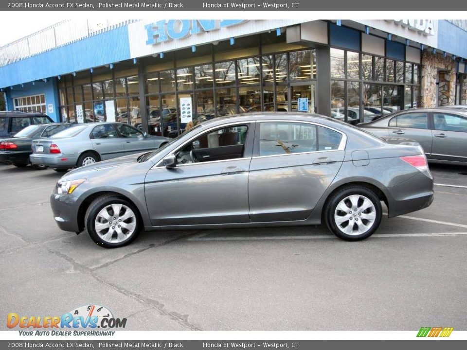 2008 Honda Accord EX Sedan Polished Metal Metallic / Black Photo #9