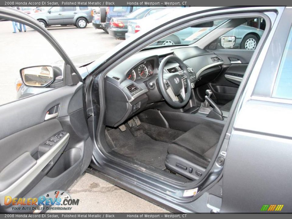 2008 Honda Accord EX Sedan Polished Metal Metallic / Black Photo #10