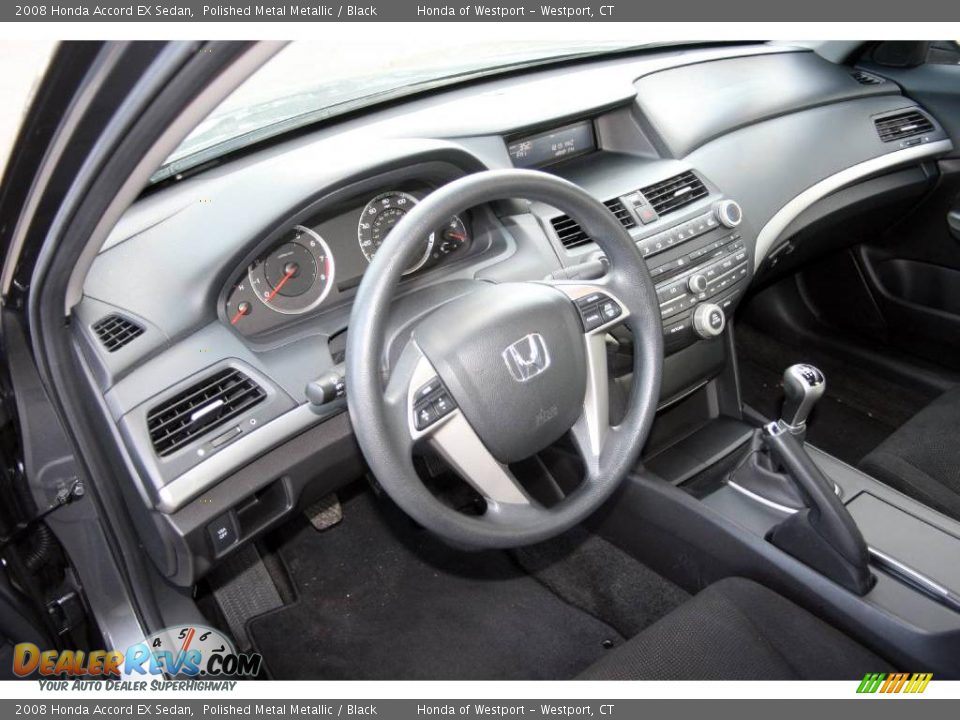 2008 Honda Accord EX Sedan Polished Metal Metallic / Black Photo #11