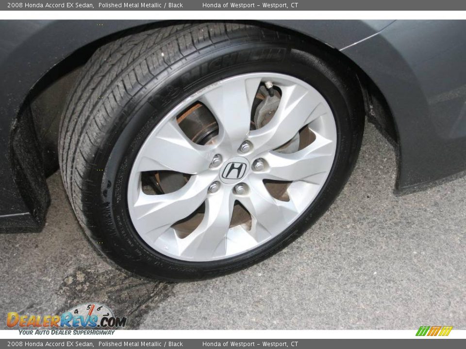 2008 Honda Accord EX Sedan Polished Metal Metallic / Black Photo #17