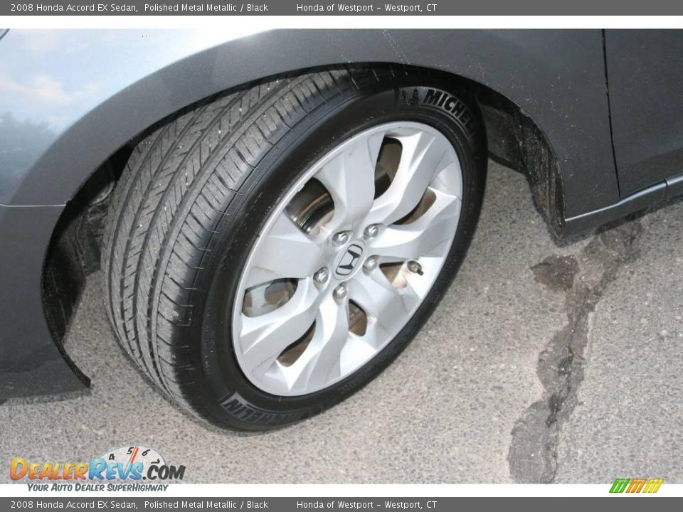 2008 Honda Accord EX Sedan Polished Metal Metallic / Black Photo #20