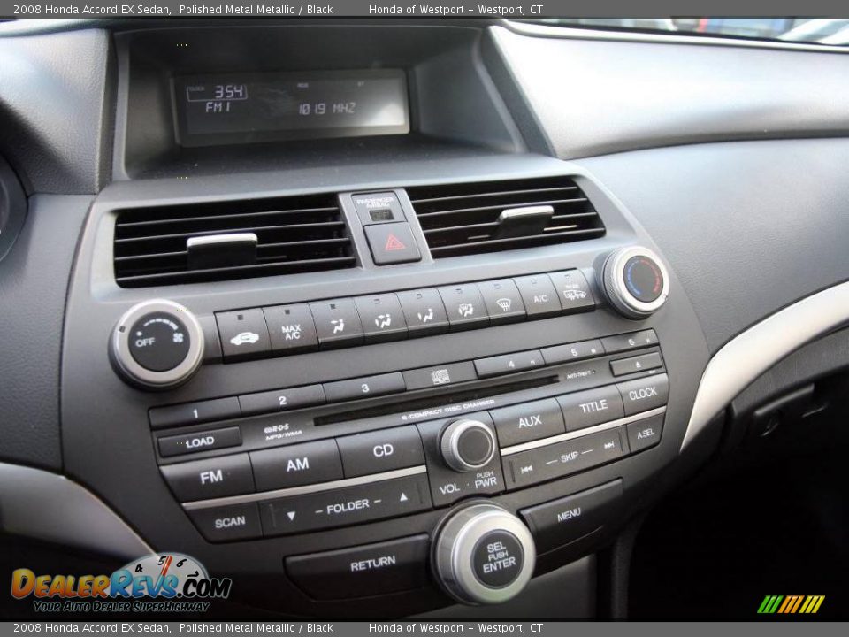 2008 Honda Accord EX Sedan Polished Metal Metallic / Black Photo #21