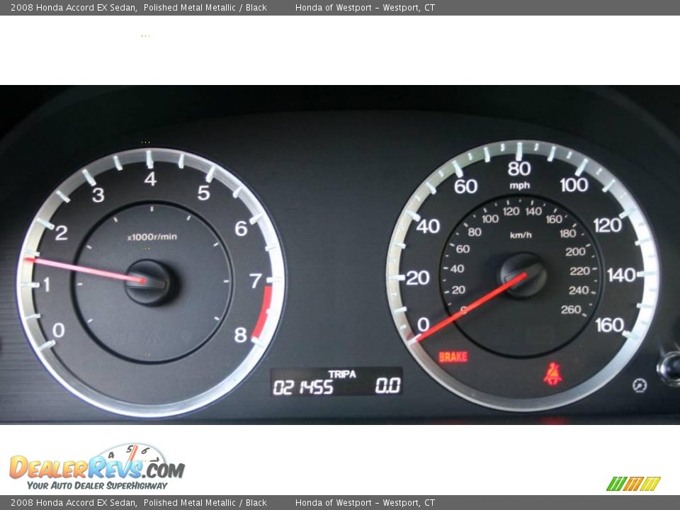 2008 Honda Accord EX Sedan Polished Metal Metallic / Black Photo #23