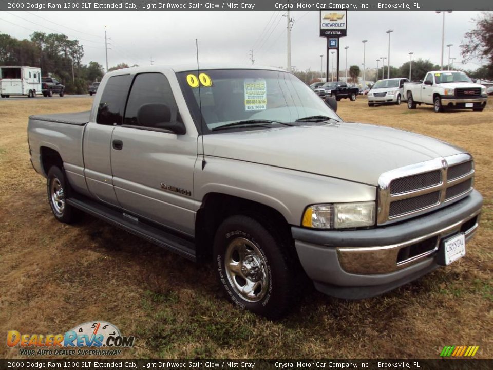 2000 Dodge Ram 1500 SLT Extended Cab Light Driftwood Satin Glow / Mist Gray Photo #10