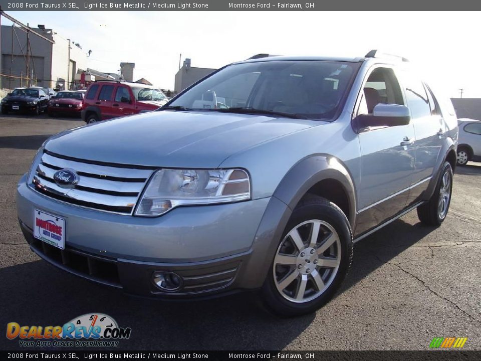2008 Ford Taurus X SEL Light Ice Blue Metallic / Medium Light Stone Photo #1