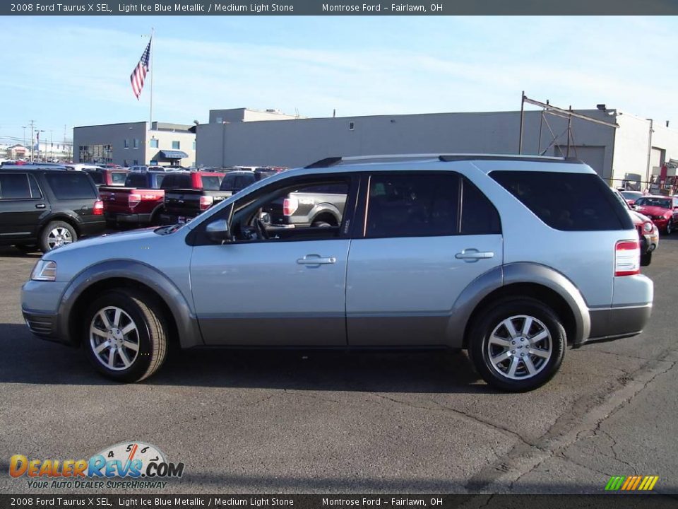 2008 Ford Taurus X SEL Light Ice Blue Metallic / Medium Light Stone Photo #2