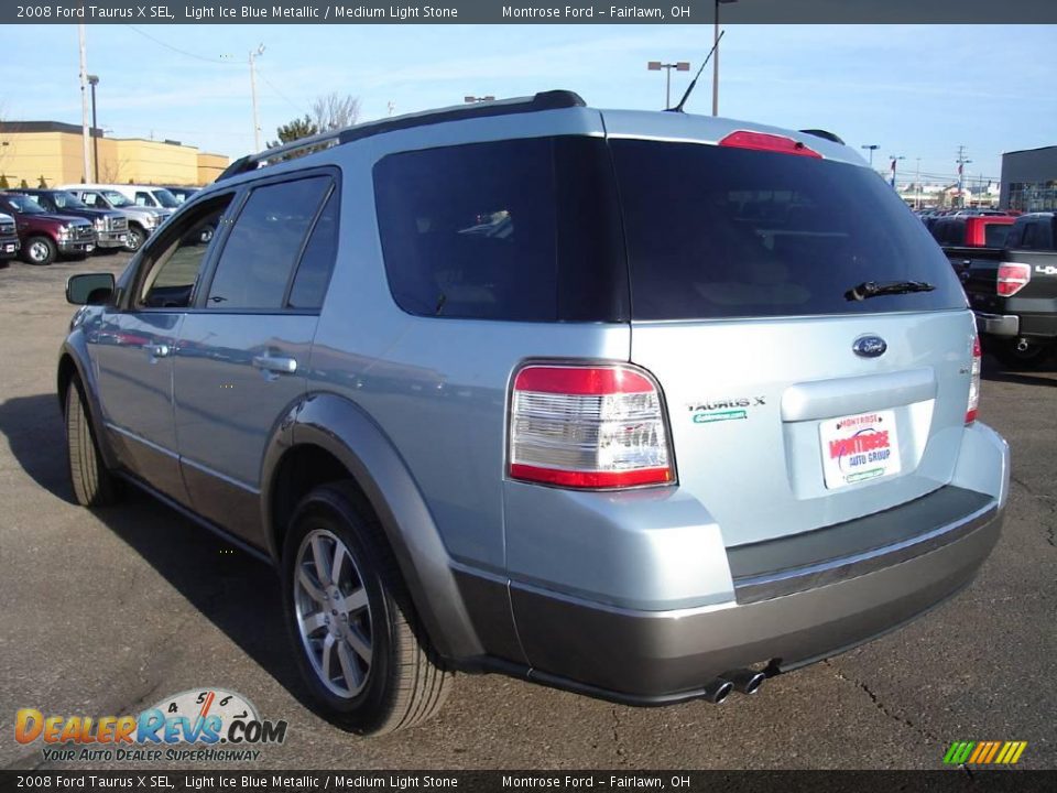 2008 Ford Taurus X SEL Light Ice Blue Metallic / Medium Light Stone Photo #3
