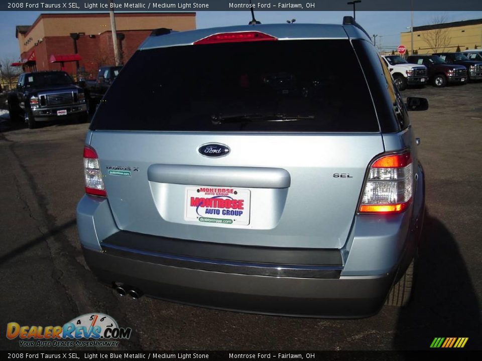 2008 Ford Taurus X SEL Light Ice Blue Metallic / Medium Light Stone Photo #4