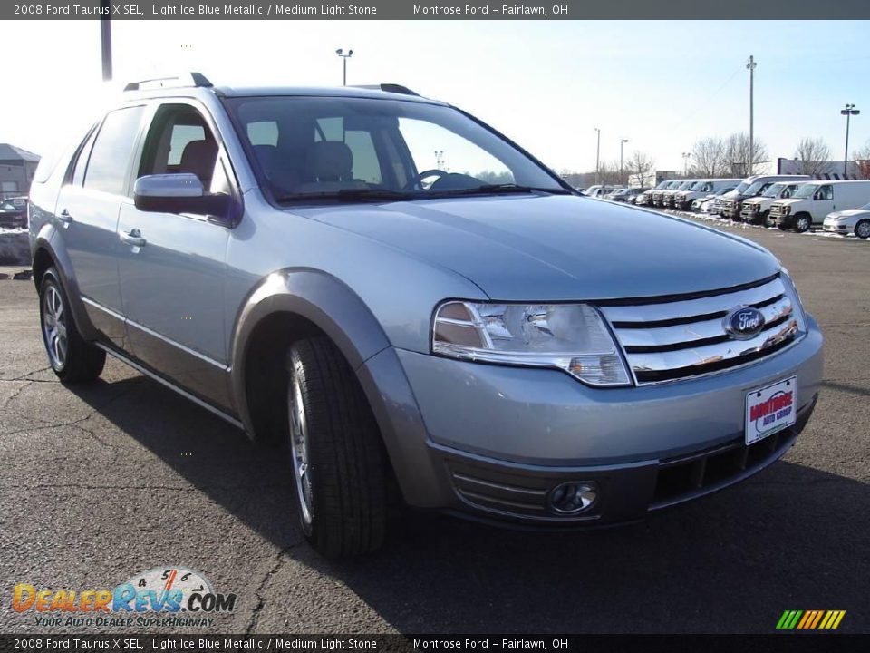 2008 Ford Taurus X SEL Light Ice Blue Metallic / Medium Light Stone Photo #7
