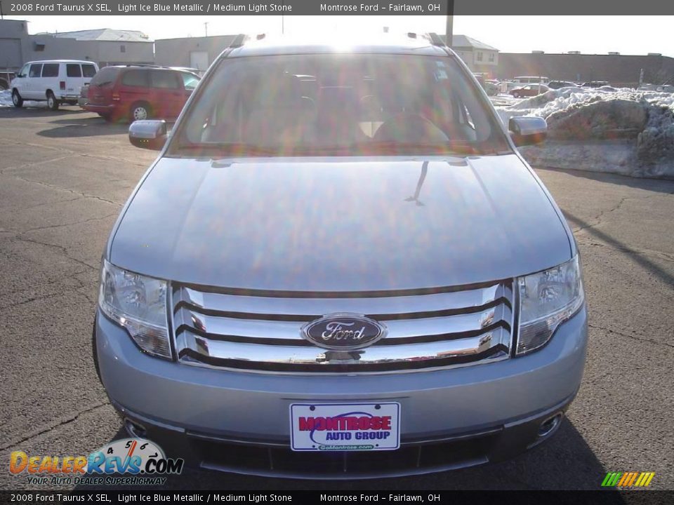 2008 Ford Taurus X SEL Light Ice Blue Metallic / Medium Light Stone Photo #8