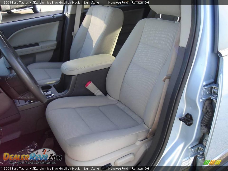 2008 Ford Taurus X SEL Light Ice Blue Metallic / Medium Light Stone Photo #12