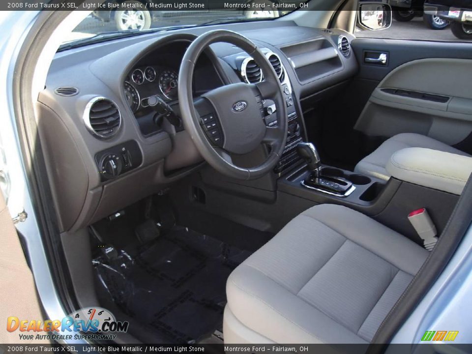 2008 Ford Taurus X SEL Light Ice Blue Metallic / Medium Light Stone Photo #25