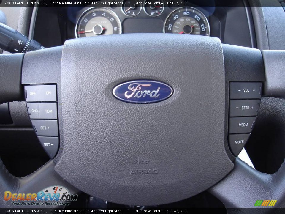 2008 Ford Taurus X SEL Light Ice Blue Metallic / Medium Light Stone Photo #28