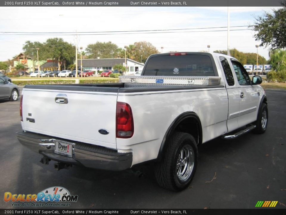 2001 Ford F150 XLT SuperCab Oxford White / Medium Graphite Photo #4