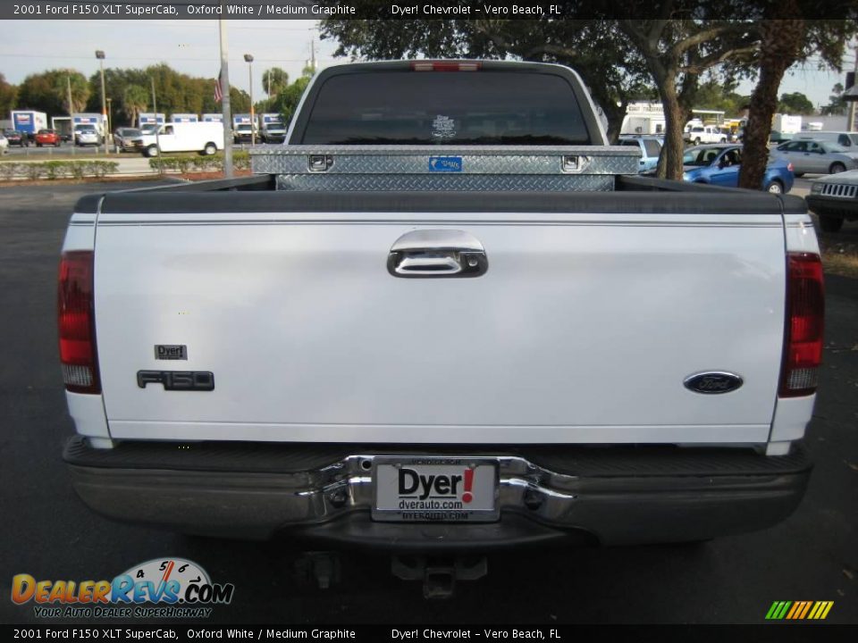 2001 Ford F150 XLT SuperCab Oxford White / Medium Graphite Photo #5