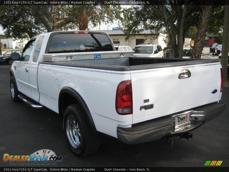 2001 Ford F150 XLT SuperCab Oxford White / Medium Graphite Photo #9