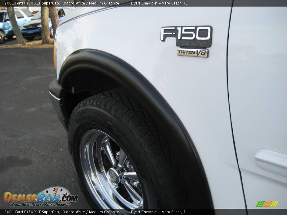 2001 Ford F150 XLT SuperCab Oxford White / Medium Graphite Photo #15