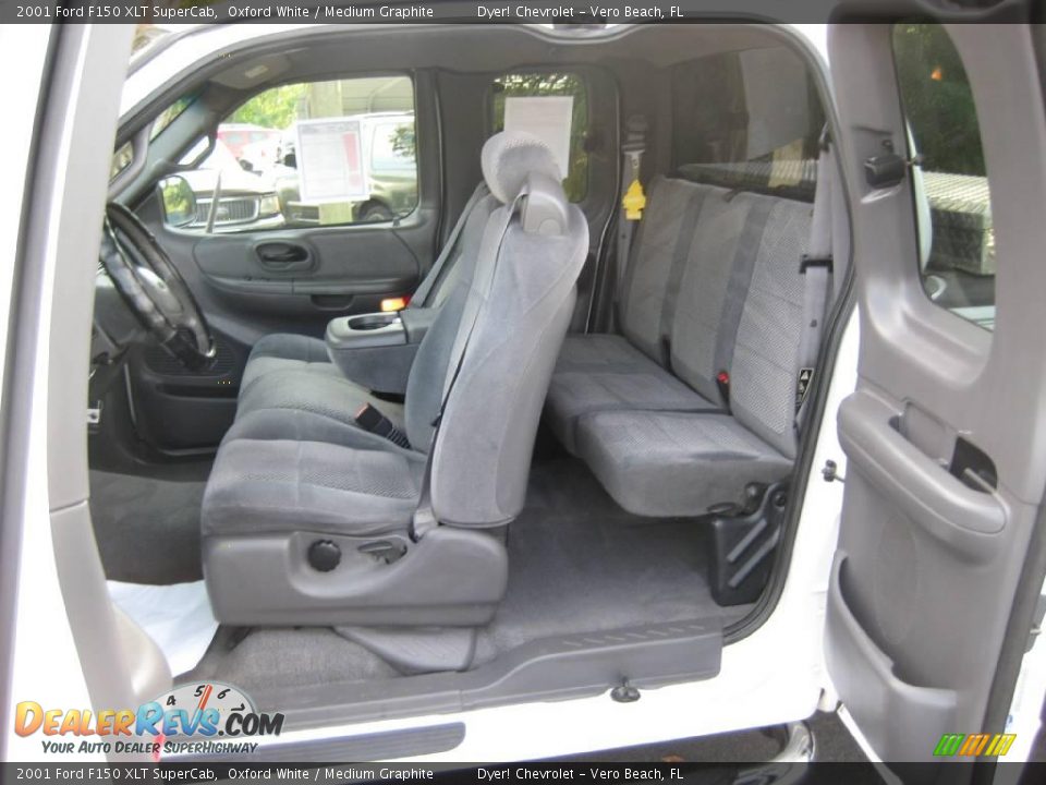 2001 Ford F150 XLT SuperCab Oxford White / Medium Graphite Photo #20