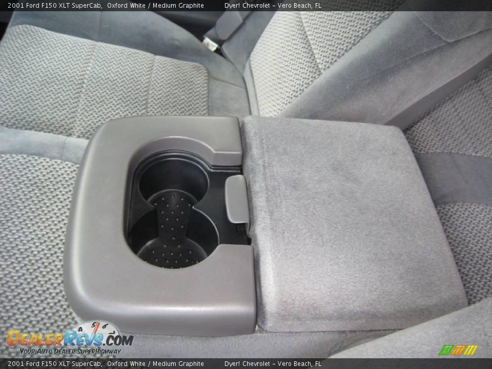 2001 Ford F150 XLT SuperCab Oxford White / Medium Graphite Photo #21