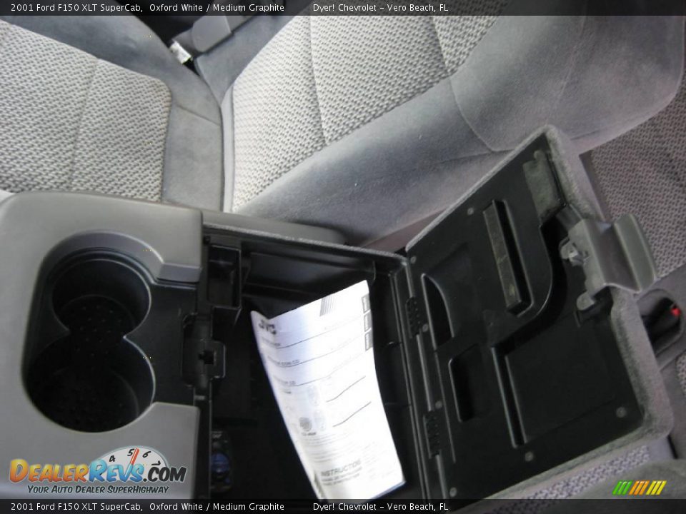 2001 Ford F150 XLT SuperCab Oxford White / Medium Graphite Photo #22